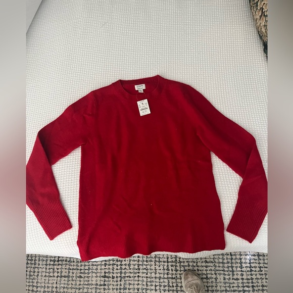 J Crew Red Cashmere Sweater Size Small NWT - Picture 3 of 5